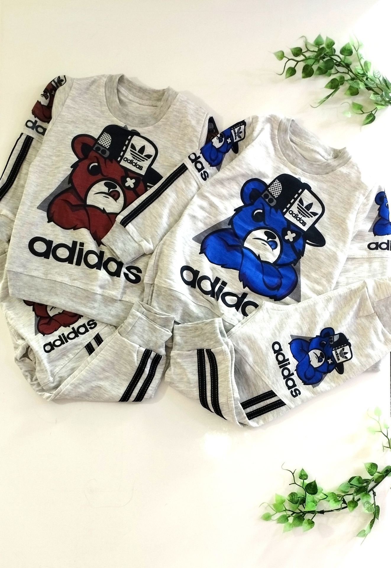 بلوز شلوار ملانژ خرس آدیداس