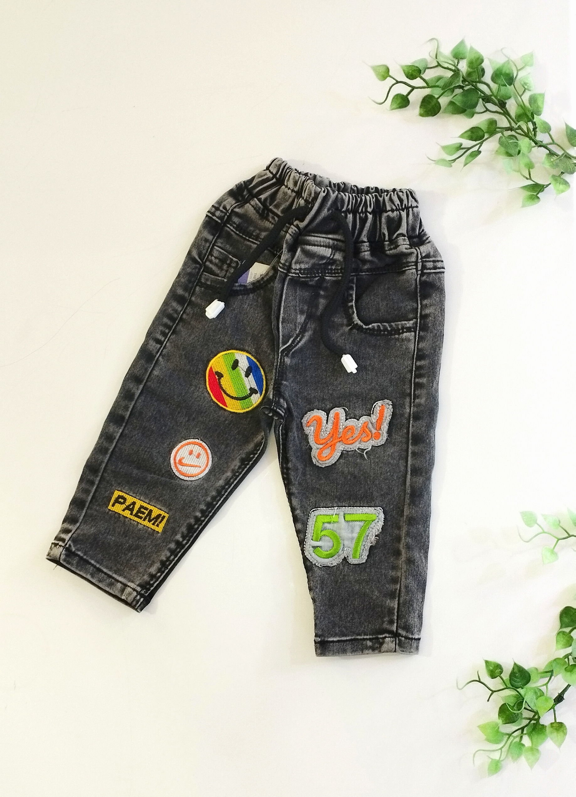 شلوار لی ذغالی اسپرت