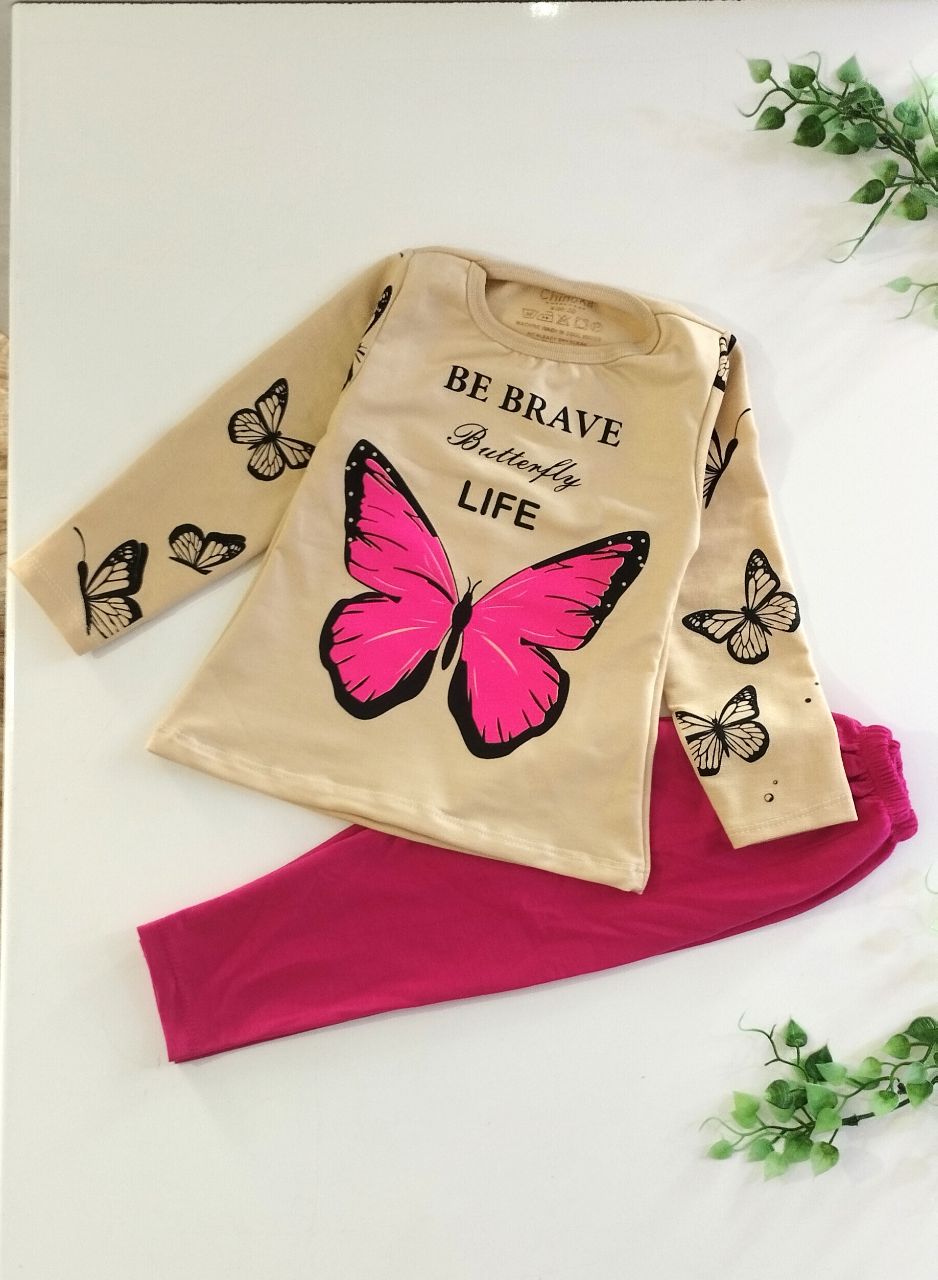 بلوز شلوار طرح پروانه