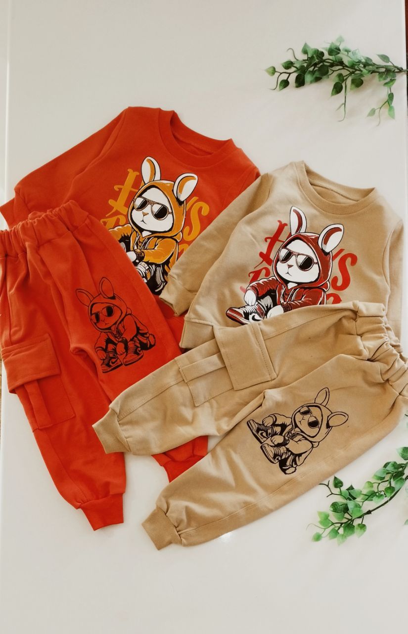 بلوز شلوار اسپرت خرگوش پنبه لاکرا