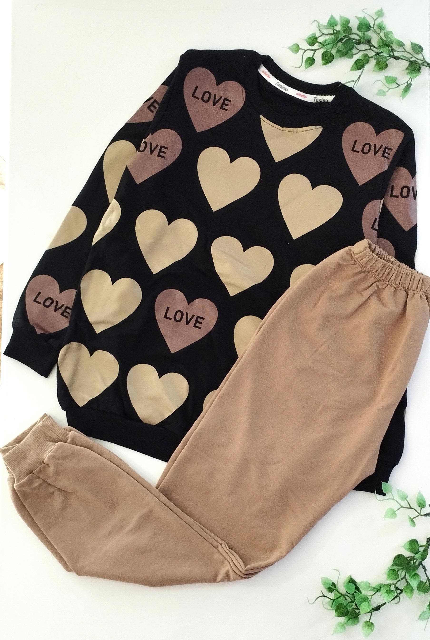 بلوز شلوار قلبی love