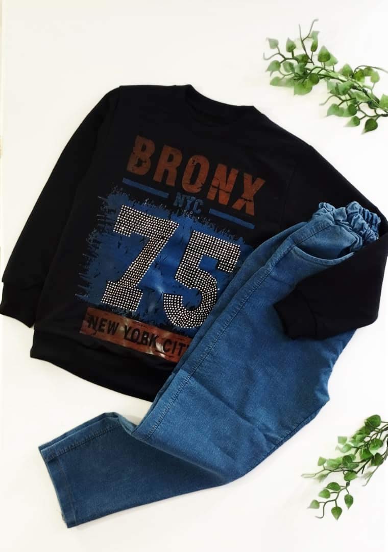 ست اسپورت اسپان دورس و شلوار لی نیل