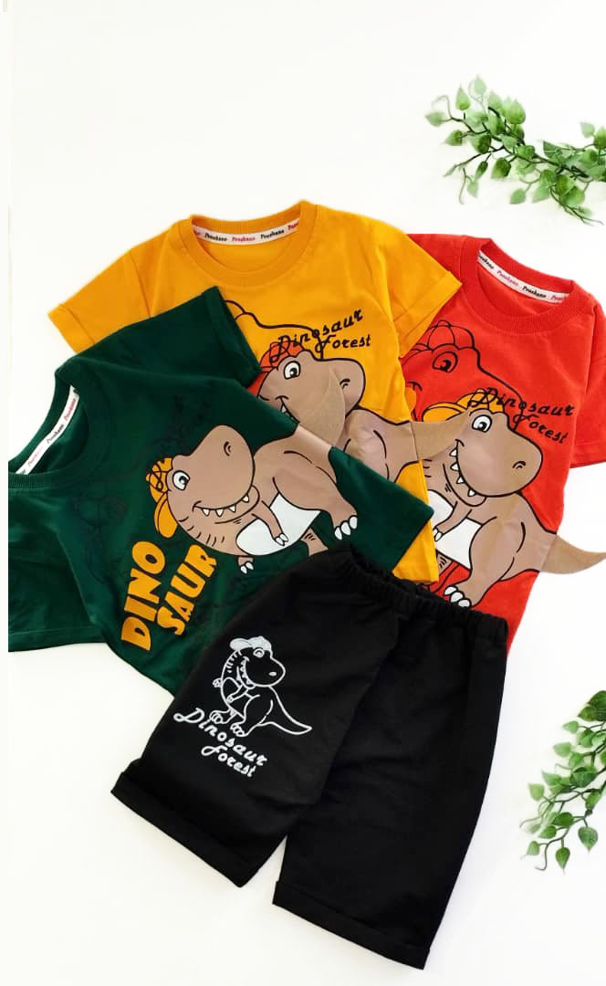 تیشرت شلوارک پسرانه دایناسور